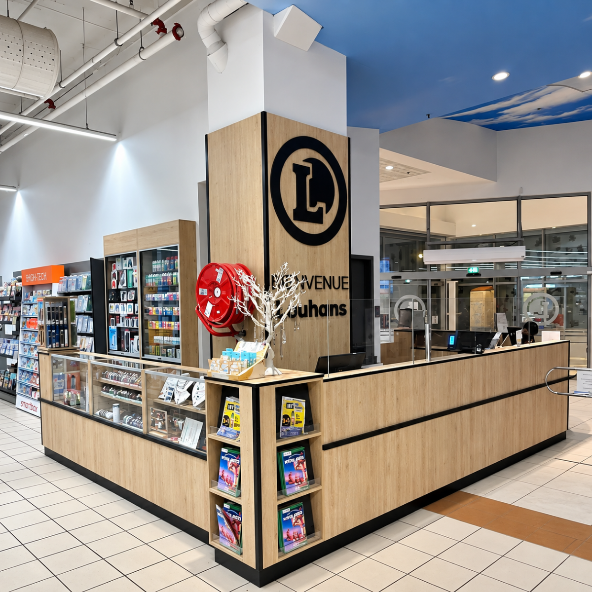 Mobilier d’accueil sur mesure pour magasin – MSG Vidal Agencement